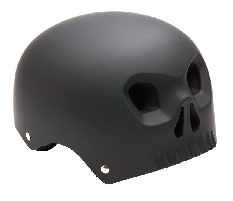 Mongoose Street Hardshell Skull Youth Bike Helmet, Matte Black - Image 1